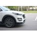 Накладка сплиттер на передний бампер на Hyundai Tucson III